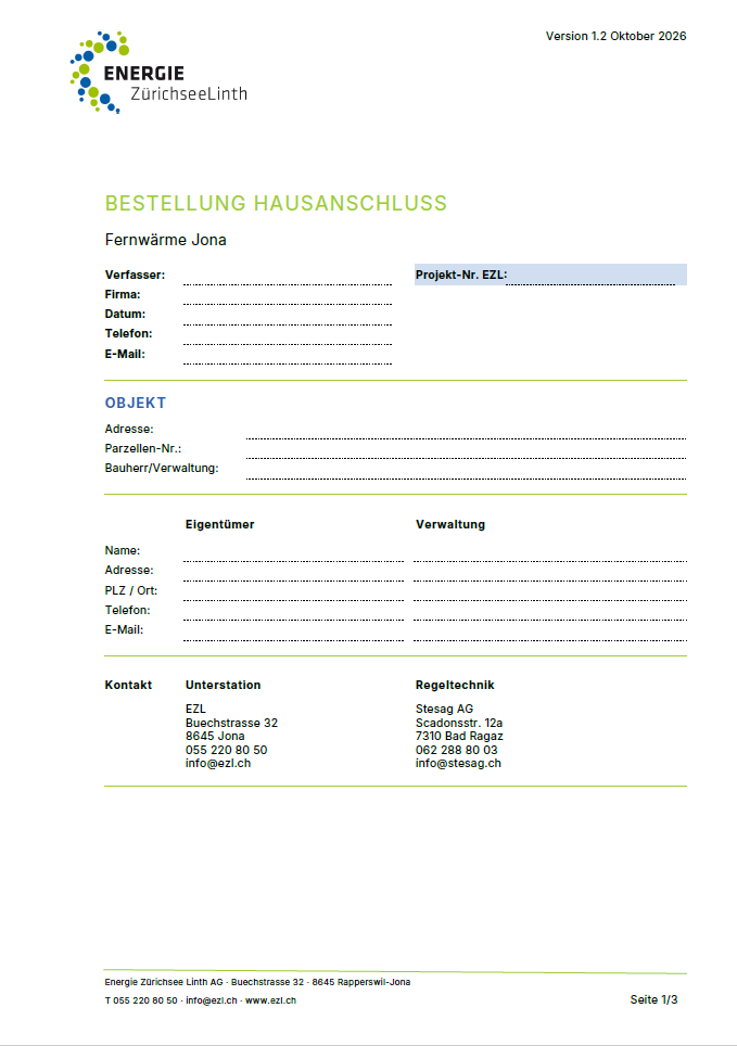 Bestellung Hausanschluss Fernwarme Jona